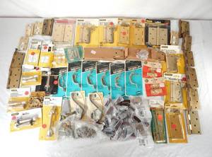 Huge Lot of Door Hinges, Handles and Other Assorted Hardware