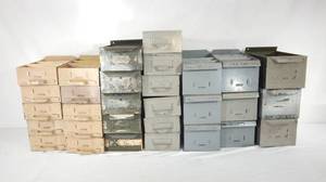Lot of 30 Assorted Metal Drawers