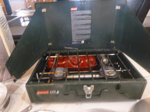 lot 61 image: Coleman 425 Two Burner Gas Stove