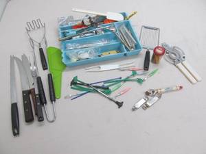Variety of kitchen utensils