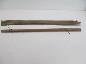 Vintage fly fishing rod, bag