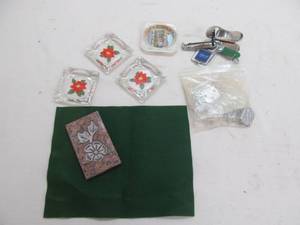 Vintage ashtrays, bottle openers, cabinet things
