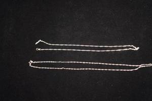 lot 39 image: 2 Sterling Silver Necklaces