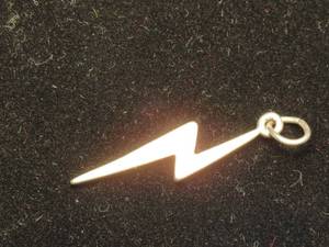 lot 15 image: Sterling Silver Lightning Bolt Pendant