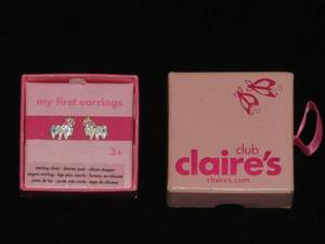 lot 27 image: Claires Sterling Silver Unicorn Earrings