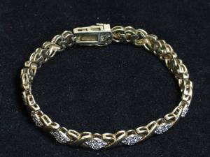 lot 29 image: Plated Sterling Silver Tennis Bracelet