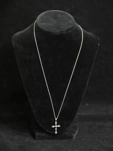 lot 3 image: Sterling Silver Cross Necklace