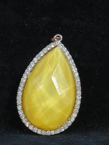 lot 59 image: Large Yellow Stone Pendant
