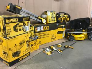 Pallet with assorted Dewalt indooroutdoor Tools open box customer returns see pictures