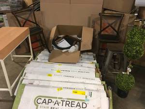 Pallet  with assorted indooroutdoor furniture and more