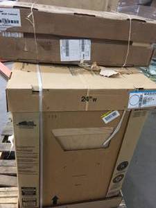 Pallet with assorted Cabinets see pictures not used