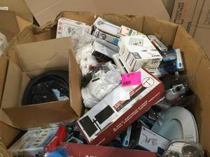 Gaylord full of assorted items various products and conditions see pictures