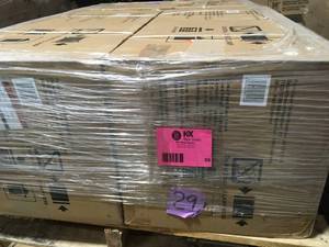 Pallet with New 29 in. H x 28 in. W x 12 in. D Steel Garage Wall Cabinet lot of 3