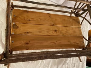lot 125 image: Wood and Twig Crib