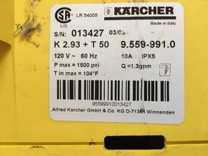 lot 231 image: Karcher Power Washer