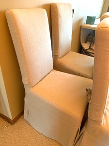 lot 108 image: Four Upholstered Dining Room Chairs by Safavieh