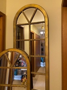lot 13 image: Pair of Cathedral Style Mirrors