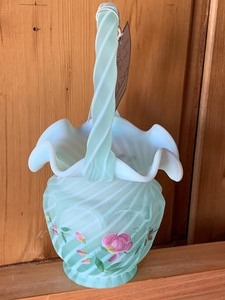 lot 310 image: Fenton Opalescent Basket