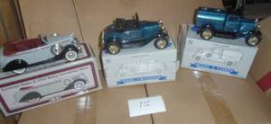 3 Diecast car banks, 1936 Dodge con...