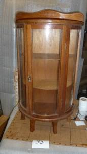 Tabletop display case with glass fr...