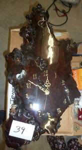 Clock made out of redwood, needs a ...