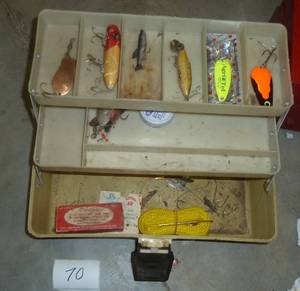fishing tackle box with lures...