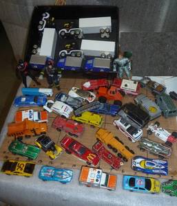 group of new toy semi trucks and va...