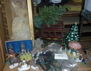 Xmas dcor lot - vintage angel tre...