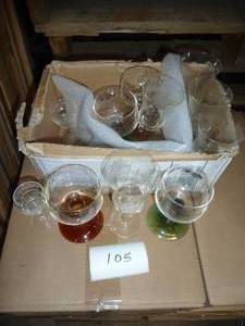 Lot of vintage wine and cordial gla...