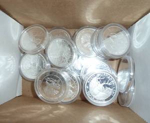 group of 15 silver plated whitetail...