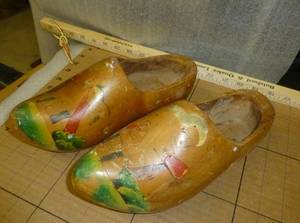Vintage original pair of dutch wood...