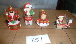 4 Campbells kids ornaments...
