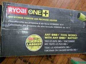 Ryobi 18-Volt ONE 15K BTU Hybrid Forced Air Propane Heater (Tool Only)- open box
