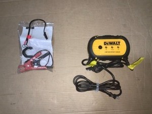 Dewalt 1400 peak Amp jump starter with digital compressor & dewalt 4 Amp professional waterproof battery charger see pics