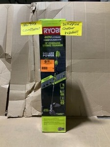 RYOBI 40 V lithium ion cordless attachment capable string trimmer with 4.0ah battery and charger included not used see pics