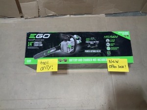 Ego 14 in. 56v lithium ion cordless electric chainsaw (tool only) Not used see pics
