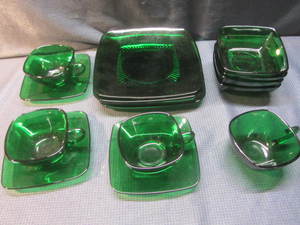 Forest Green Depression Glass