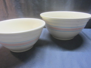 Pink  Blue Band Bowls