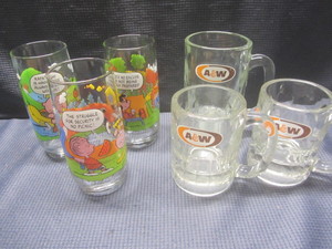 A&W Mugs, Snoopy Glasses