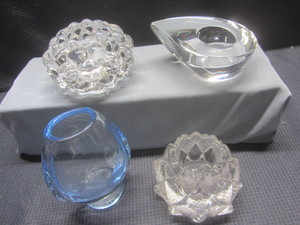 Candleholders with Orrefors