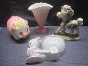 Ceramic Pony, Bank, Wall Pocket