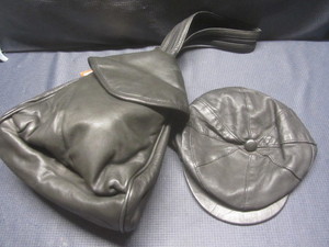 Leather Backpack & Hat
