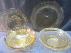 Yellow Depression Bowls & Plates