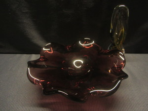 Art Glass Bowl & Obelisk