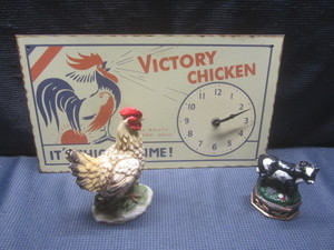 Chicken Sign, Holstein Doorstop