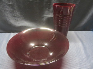 Ruby Bowl & Vase