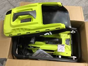 lot 26 image: 13 in. 11 Amp Corded Electric Walk Behind Push Mower by RYOBI in good condition