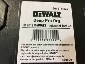 lot 31 image: 10-Compartment Deep Pro Small Parts Organizer by DEWALT in good condition