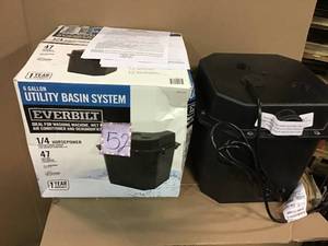 lot 52 image: 14 HP Pre-Plumbed Sink Tray System Sump Pump by Everbilt in good condition
