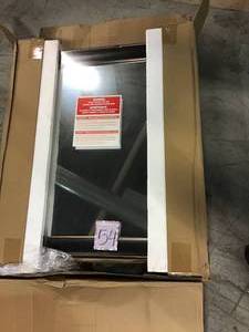 lot 54 image: 24 in. x 30 in. Fog Free Recessed or Surface Mount Medicine Cabinet in Oil Rubbed Bronze by Home Decorators Collection in good condition